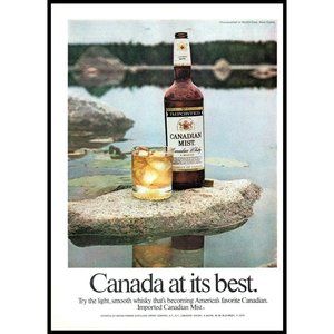 1974 Canadian Mist Whisky Whiskey Vintage Print Ad Smith's Cove Nova Scotia Art